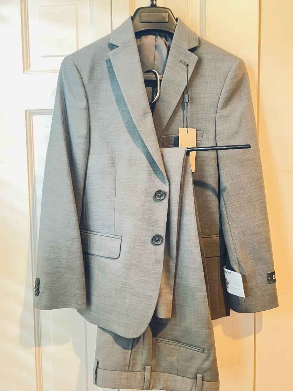 Kenneth Cole Reaction Boys Suit | Grey | Slim-Fit Stretch | Size 10